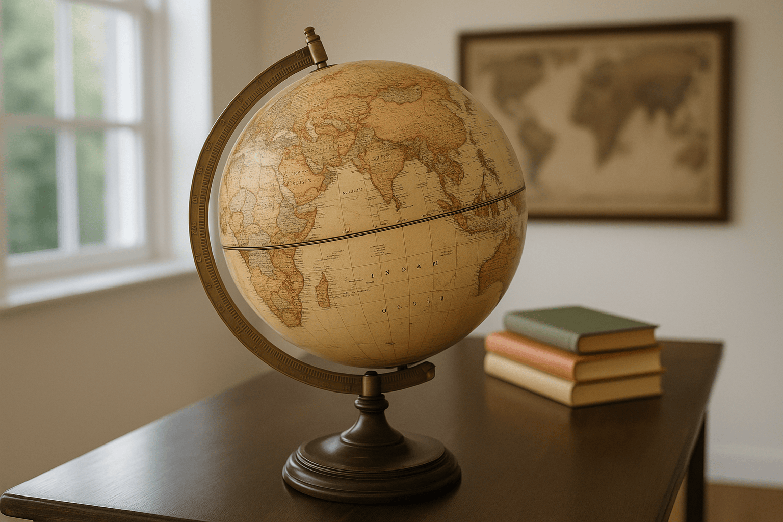 Globe terrestre Afrique-Asie